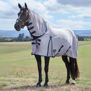 Rugs: ComFiTec Zephyr Fly Sheet Combo - Grey/Navy/Forest Green