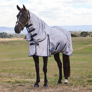 Rugs: ComFiTec Hexi Shield Fly Sheet Combo - Silver/Navy/White