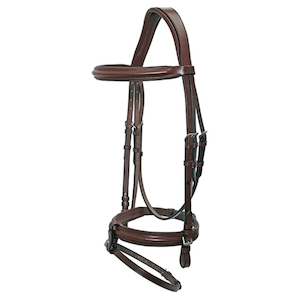 Horse: Shaped Raised Padded Bridle - Brown