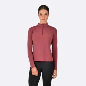 Casual: Brushed Long Sleeve Riding Top - Cabernet
