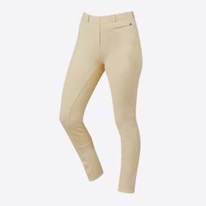 Dublin: Childs Supa-Fit Pull On Gel Full Seat Jodhpurs - Beige
