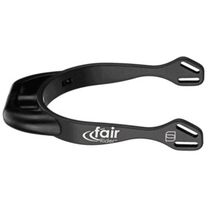 Horse: Spurs Fairrider Black 25mm Flat Neck Black