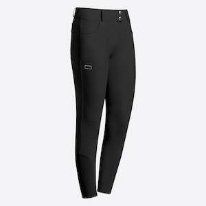 Woman's High Waist Pocket Breeches - Black