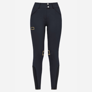 Breeches Womens: High Waist Full Grip Breeches - Black