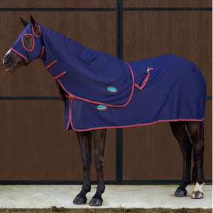 Rugs: Show Sheet Hood - Navy/Burgundy