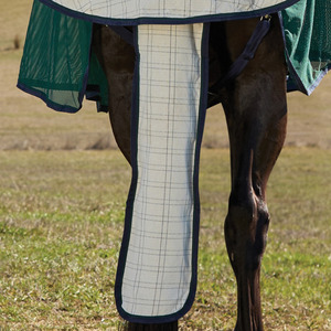 Weatherbeeta: Cotton Summer Sheet Lite Tail Bag - Beige/Navy/Forest Green