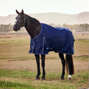 Rugs: ComFiTec Prelim Turnout Navy Embossed Plaid - 220G