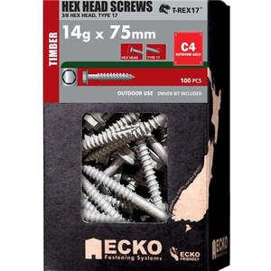 ECKO WOOD 3/8 HEX HEAD SCREW GALV NO NEO