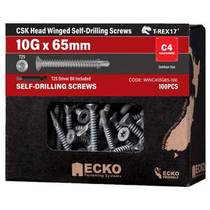 ECKO WINGED CSK HEAD METAL GALV SCREW