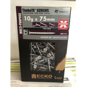 Screws: ECKO TIMBER SCREWS GALV (XGUARD)  COUNTER SUNK