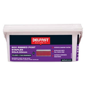 Fencing Hardware: DELFAST GALV RIBBED POST STAPLES