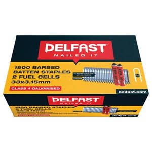 DELFAST GALV BARBED FENCE BATTEN STAPLES + FUEL PACK