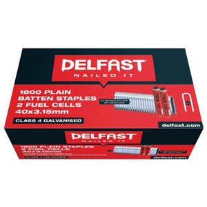 Fencing Hardware: DELFAST GALV FENCE BATTEN STAPLES + FUEL PACK