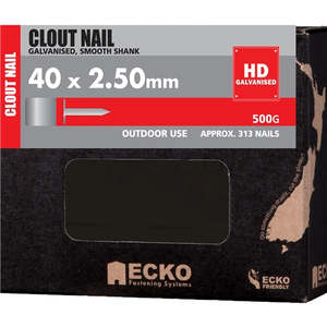 Nails: ECKO CLOUT GALV SMOOTH NAIL LOOSE