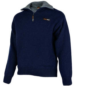 Clothing: MKM  North Wester Single Layer Wool Jersey Rangitikei Timber Logo / BLACK