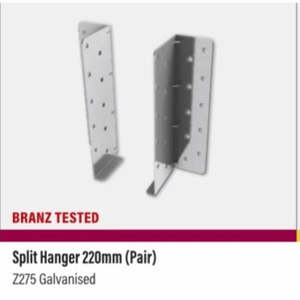 ECKO SPLIT HANGER 220mm (Pair) Z275 GALV