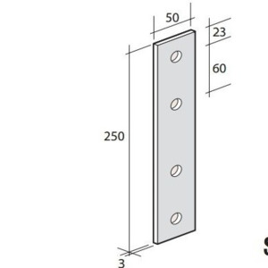 Coach Bolt Nut: FLAT STRAP GALV