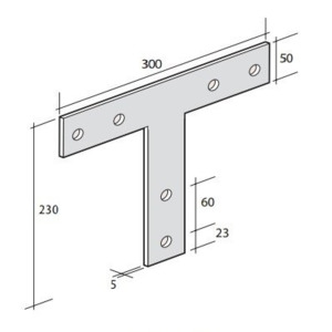 Coach Bolt Nut: T BRACKET GALV