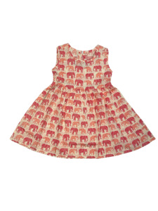 Charming Elephant Print Sleeveless Dress – Cute & Comfortable