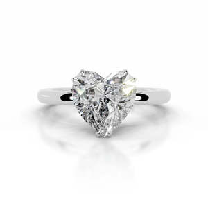 Heart Cut Solitaire Diamond Engagement Ring