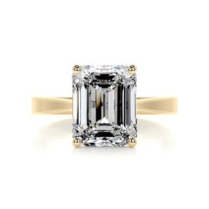 4 Carat Emerald Cut Solitaire Diamond Engagement Ring
