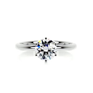 1 Carat Solitaire Diamond Ring 18K Gold / Platinum