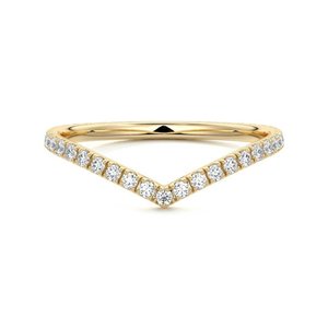 Curved Pavé Wedding Band 18K / Platinum