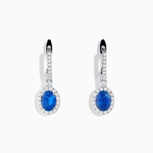 Oval Cut Diamond Nz: Elise - Sapphire Earrings