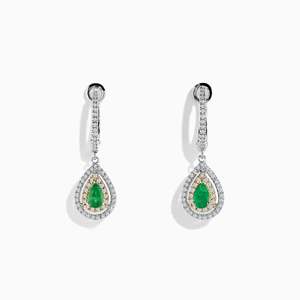 Abigail - Emerald Double Halo Earrings