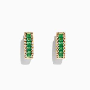Astra - Emerald Halo Earrings