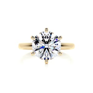 Solitaire Engagement Rings: 3 Carat Round Cut Solitaire Engagement Ring