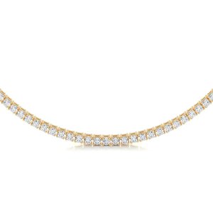 Diamond Tennis Necklace 14K Yellow Gold
