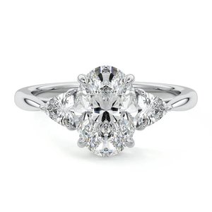 Trilogy Engagement Rings Nz Australia: 2 Carat Oval Three Stone Engagement Ring – J SI2 IGI Certified