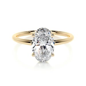 1 Carat Oval Lab Grown Diamond Solitaire Engagement Ring