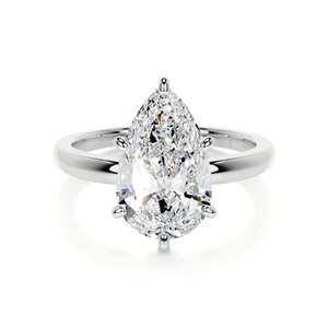 New Collection: 5 Carat Pear Shape Solitaire Lab Grown Diamond Engagement Ring