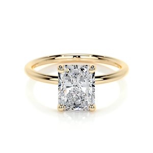 Solitaire Natural Diamond Engagement Rings Nz: 2 Carat Radiant Cut Natural Diamond Solitaire Engagement Ring