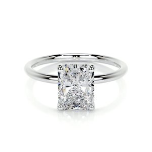 Lab Grown Diamonds Nz: 2 Carat Radiant Cut Lab Grown Diamond Solitaire Engagement Ring