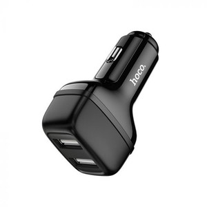 HOCO CAR CHARGER “Z36 LEADER” DUAL PORT SET WITH CABLE BLACK rapid tech solutions