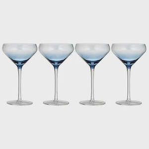 HOMEWARE: PRISM BLUE COUPE GLASSES