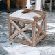 Square Goatskin Stool