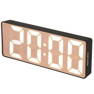 Clocks: BLACK ALARM MIRROR LED