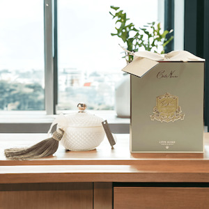 Cote Noire: CREAM TASSEL ART DECO CANDLE