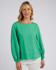 Elm: GREEN ROSA TOP