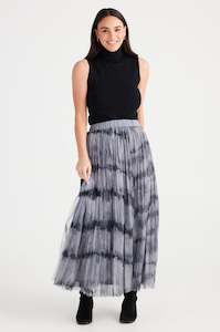 Brave True: GREY TIE DYE SAMANTHA SKIRT