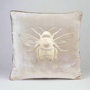 Pearl Velvet Bee Cushion