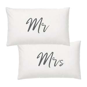 MR & MRS PILLOWCASE SET
