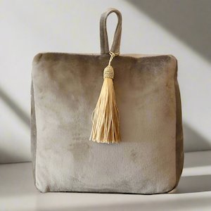 CHAMPAGNE VELVET DOORSTOP