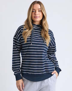 Stripe Lounger Scoop Hoodie