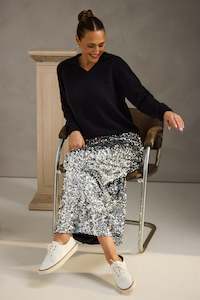 Skirts Dresses: SILVER PARIS SKIRT