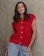 Red Zadie Vest